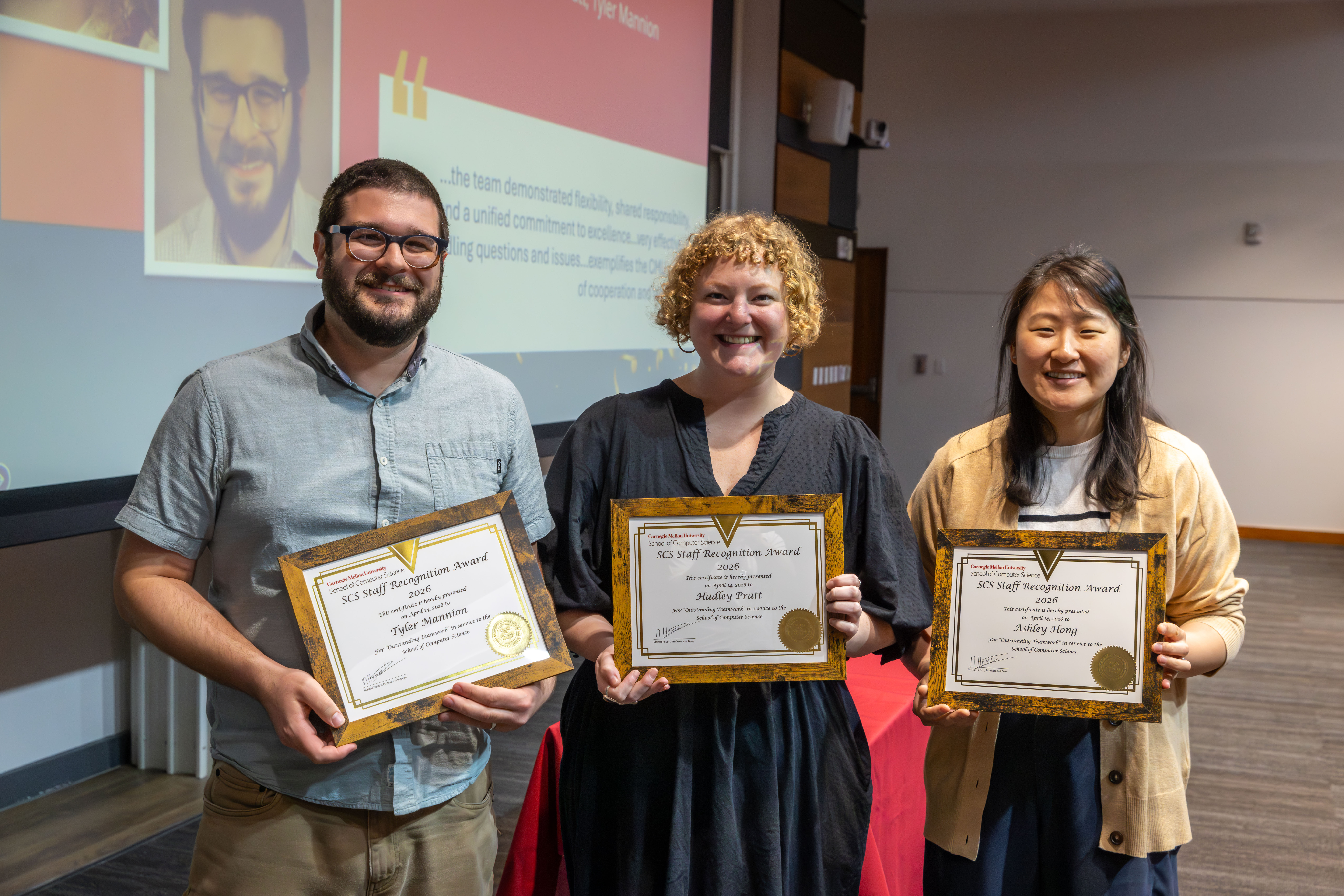Tyler Mannion, Hadley Pratt, and Ashley Hong